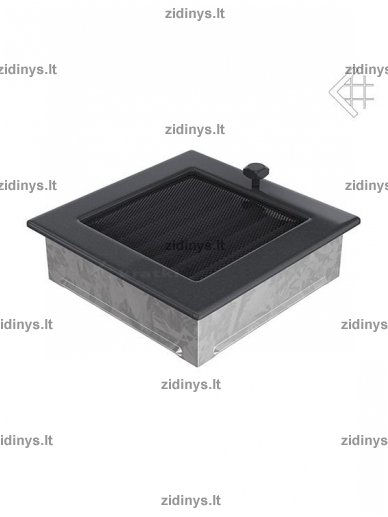 Židinio grotelės 17 x 17 grafitinės su žaliuze 2 Židinio grotelės 17 x 17 grafitinės su žaliuze 2