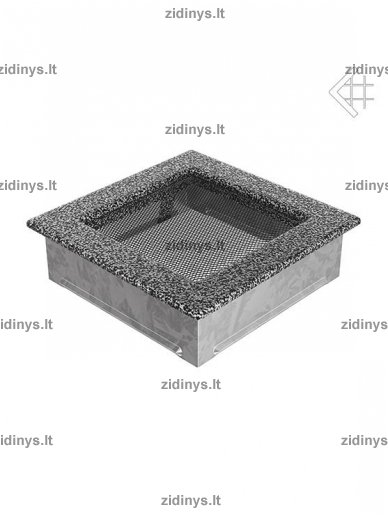 Židinio grotelės 17 x 17 juodai sidabrinės 1 Židinio grotelės 17 x 17 juodai sidabrinės 1
