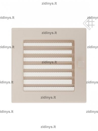 Židinio grotelės 17 x 17 kreminės su žaliuze Židinio grotelės 17 x 17 kreminės su žaliuze