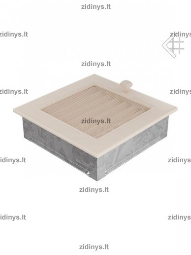 Židinio grotelės 17 x 17 kreminės su žaliuze 2 Židinio grotelės 17 x 17 kreminės su žaliuze 2