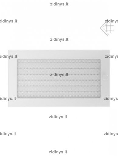 Židinio grotelės 17 x 30 baltos su žaliuze Židinio grotelės 17 x 30 baltos su žaliuze