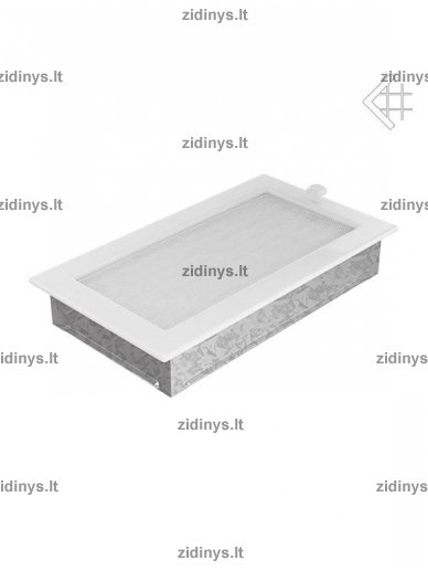 Židinio grotelės 17 x 30 baltos su žaliuze 2 Židinio grotelės 17 x 30 baltos su žaliuze 2