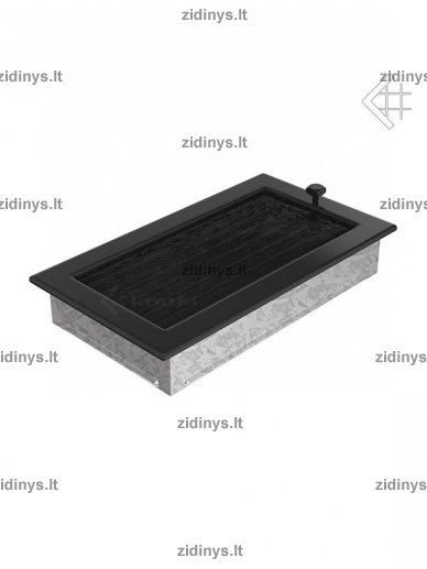 Židinio grotelės 17 x 30 juodos su žaliuze 2 Židinio grotelės 17 x 30 juodos su žaliuze 2