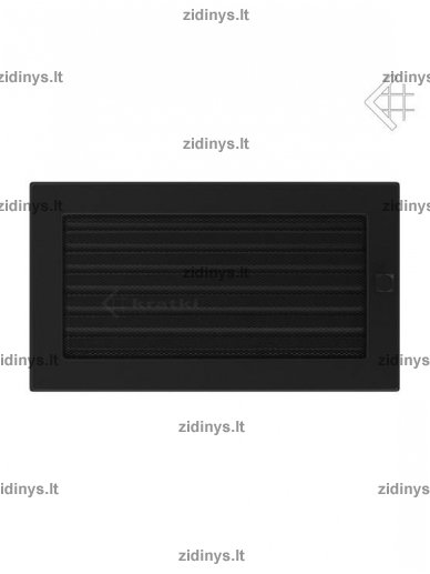 Židinio grotelės 17 x 30 juodos su žaliuze 1 Židinio grotelės 17 x 30 juodos su žaliuze 1