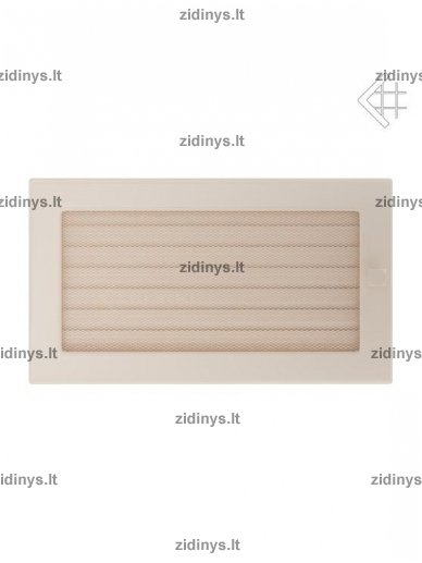 Židinio grotelės 17 x 30 kreminės su žaliuze 1