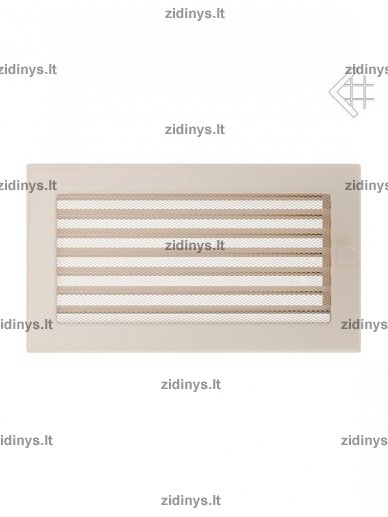 Židinio grotelės 17 x 30 kreminės su žaliuze