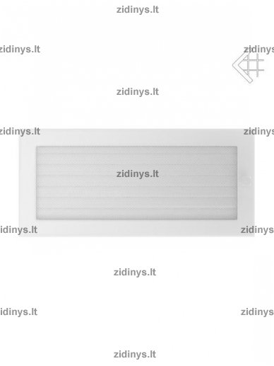 Židinio grotelės 17 x 37 baltos su žaliuze 2 Židinio grotelės 17 x 37 baltos su žaliuze 2