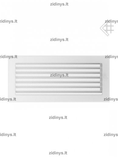 Židinio grotelės 17 x 37 baltos su žaliuze Židinio grotelės 17 x 37 baltos su žaliuze