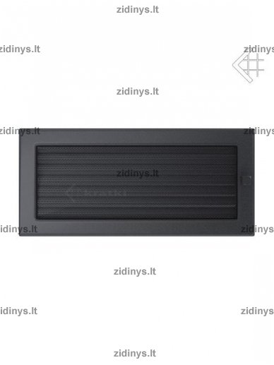 Židinio grotelės 17 x 37 grafitinės su žaliuze 1 Židinio grotelės 17 x 37 grafitinės su žaliuze 1