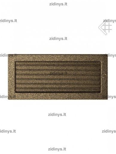 Židinio grotelės 17 x 37 juodai auksinės su žaliuze 1 Židinio grotelės 17 x 37 juodai auksinės su žaliuze 1