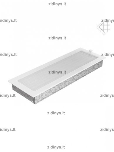 Židinio grotelės 17 x 49 baltos su žaliuze 2 Židinio grotelės 17 x 49 baltos su žaliuze 2