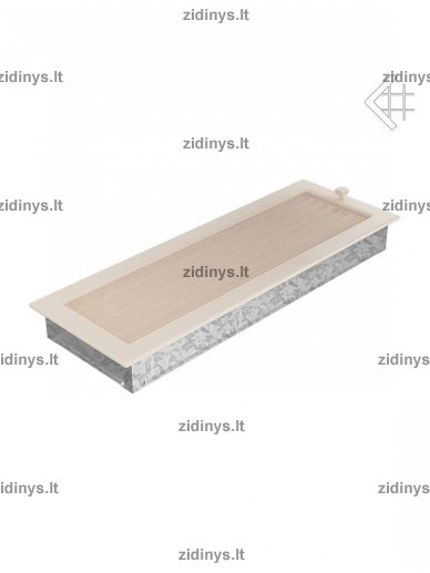 Židinio grotelės 17 x 49 kreminės su žaliuze 2 Židinio grotelės 17 x 49 kreminės su žaliuze 2