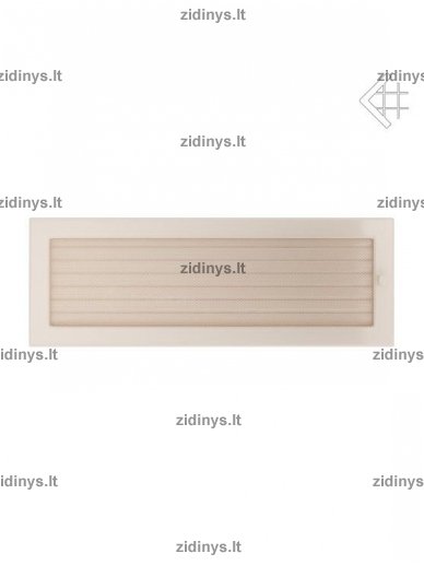 Židinio grotelės 17 x 49 kreminės su žaliuze Židinio grotelės 17 x 49 kreminės su žaliuze