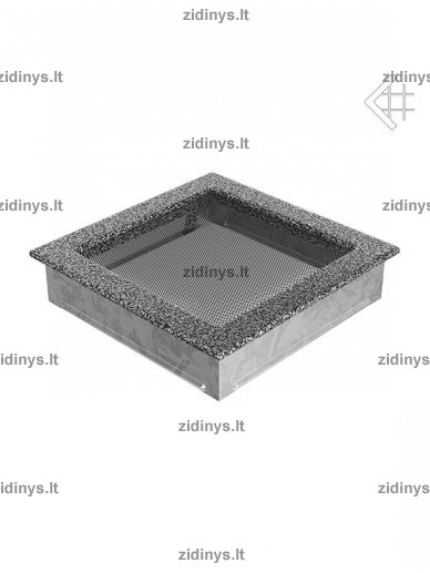 Židinio grotelės 22 x 22 juodai sidabrinės 1 Židinio grotelės 22 x 22 juodai sidabrinės 1