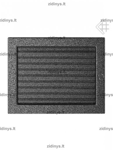 Židinio grotelės 22 x 30 juodai sidabrinės su žaliuze 1 Židinio grotelės 22 x 30 juodai sidabrinės su žaliuze 1