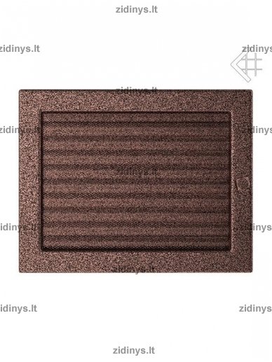 Židinio grotelės 22 x 30 juodai varinės su žaliuze 1 Židinio grotelės 22 x 30 juodai varinės su žaliuze 1