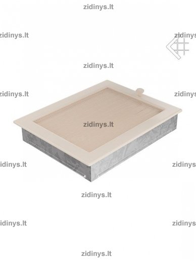 Židinio grotelės 22 x 30 kreminės su žaliuze 2 Židinio grotelės 22 x 30 kreminės su žaliuze 2