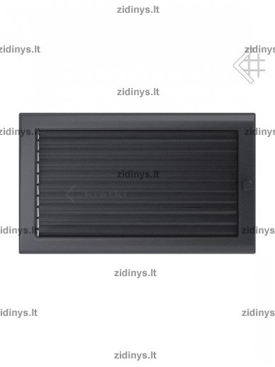 Židinio grotelės 22 x 37 grafitinės su žaliuze 1 Židinio grotelės 22 x 37 grafitinės su žaliuze 1