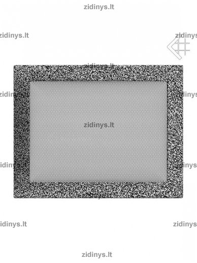 Židinio grotelės 22 x 37 juodai sidabrinės