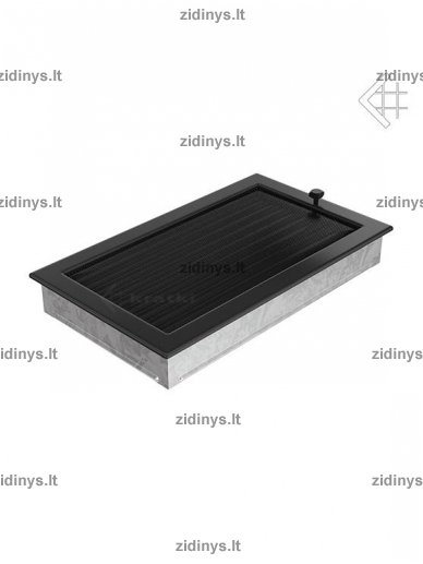 Židinio grotelės 22 x 37 juodos su žaliuze 1 Židinio grotelės 22 x 37 juodos su žaliuze 1