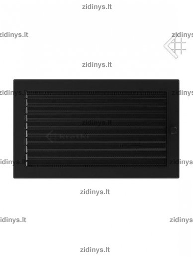 Židinio grotelės 22 x 37 juodos su žaliuze 2 Židinio grotelės 22 x 37 juodos su žaliuze 2