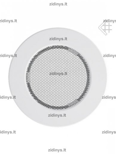 Židinio grotelės Ø100 apvalios baltos Židinio grotelės Ø100 apvalios baltos