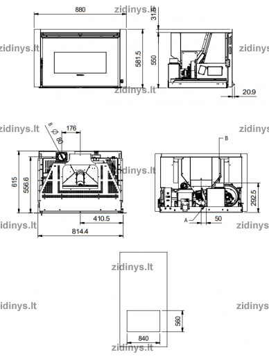 Židinio kapsulė EXTRAFLAME Comfort P85 1 Židinio kapsulė EXTRAFLAME Comfort P85 1