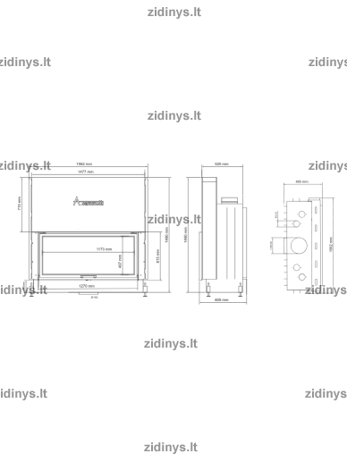 Židinys Acaminetti Flat 120/50 1 Židinys Acaminetti Flat 120/50 1
