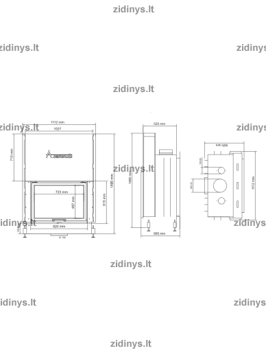 Židinys Acaminetti Flat 75/50 2 Židinys Acaminetti Flat 75/50 2