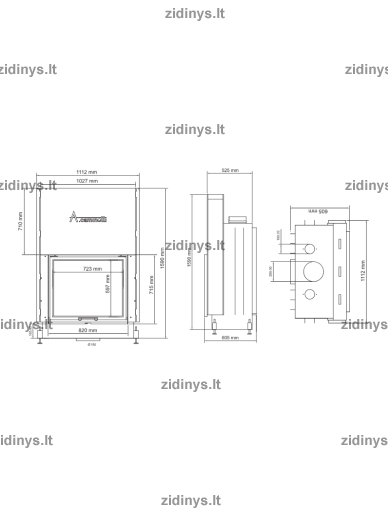 Židinys Acaminetti Flat 75/60 1 Židinys Acaminetti Flat 75/60 1