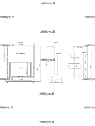Židinys Acaminetti Flat 90/60 1 Židinys Acaminetti Flat 90/60 1