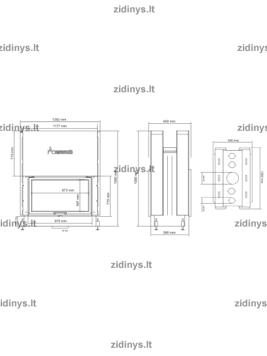 Židinys Acaminetti Flat W 90/60 1 Židinys Acaminetti Flat W 90/60 1