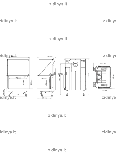 Židinys Acaminetti Crystal 70 1 Židinys Acaminetti Crystal 70 1