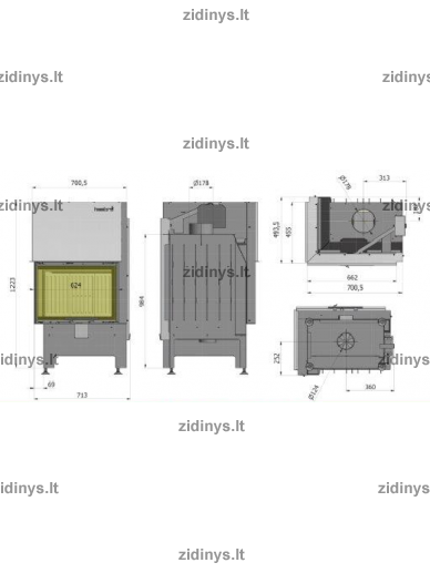 Židinys Heatro 55 LH 2 Židinys Heatro 55 LH 2
