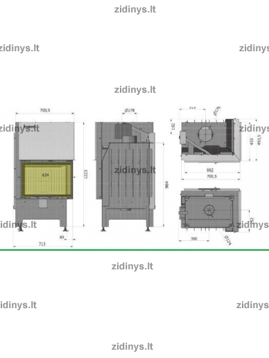 Židinys Heatro 55 PH 2 Židinys Heatro 55 PH 2