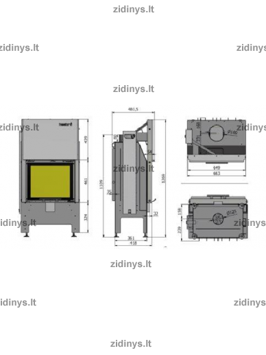 Židinys Heatro 55H 3 Židinys Heatro 55H 3
