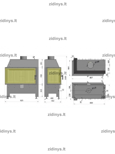 Židinys Heatro 81L 2 Židinys Heatro 81L 2