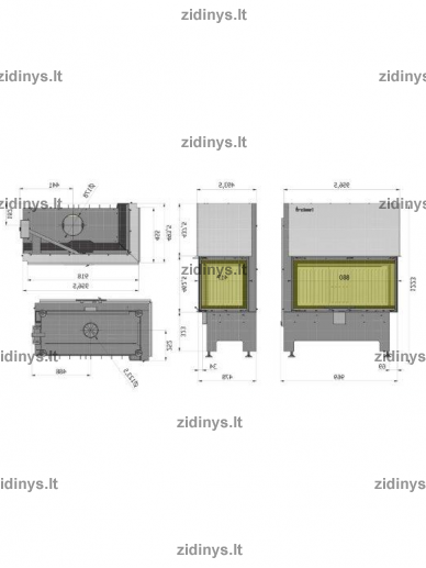 Židinys Heatro 81PH 3 Židinys Heatro 81PH 3