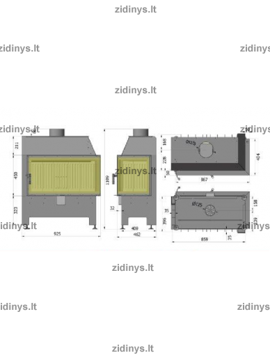 Židinys Heatro 81P 3 Židinys Heatro 81P 3