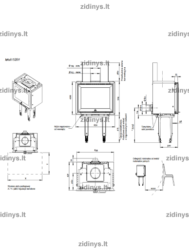 Židinys Jotul I 520 F 3