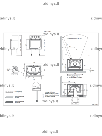 Židinys Jotul I 570 2 Židinys Jotul I 570 2