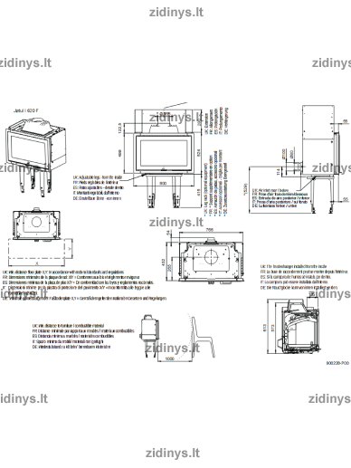 Židinys Jotul I 620 F 3 Židinys Jotul I 620 F 3