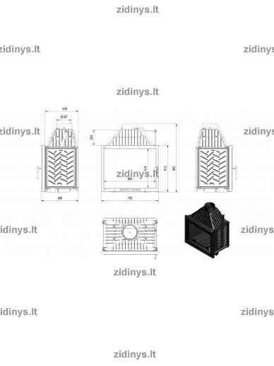 Židinys KRATKI Amelia Deco 21 kw 1 Židinys KRATKI Amelia Deco 21 kw 1