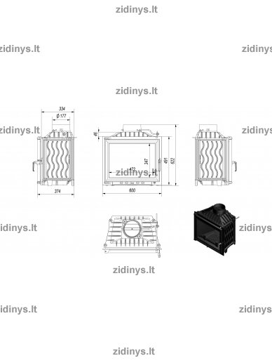 Židinys KRATKI Antek 10kw 4 Židinys KRATKI Antek 10kw 4