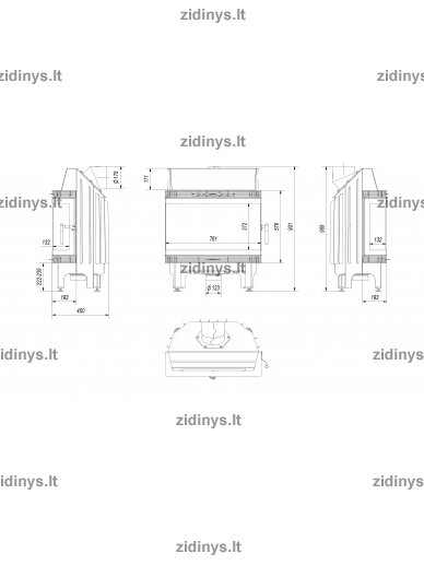 Židinys KRATKI Blanka 12 670/570 LP/BS 4 Židinys KRATKI Blanka 12 670/570 LP/BS 4