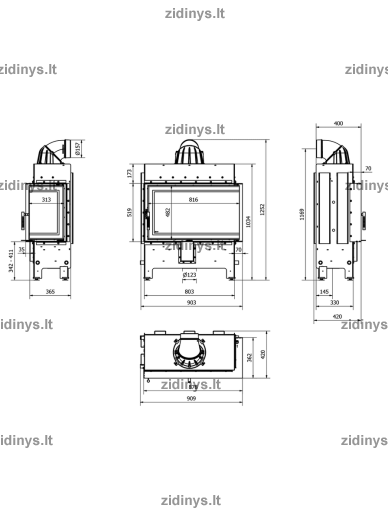 Židinys KRATKI LUCY Slim 14 P/BS New 2 Židinys KRATKI LUCY Slim 14 P/BS New 2