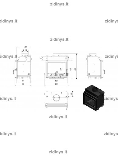 Židinys KRATKI Maja PW /8 KW 1 Židinys KRATKI Maja PW /8 KW 1
