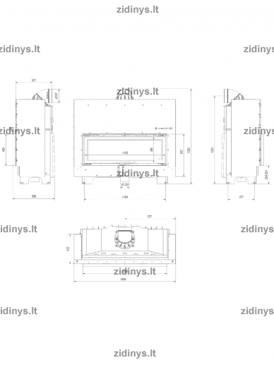 Židinys KRATKI MB 120 /G 20 kw 2