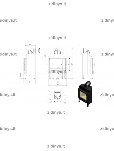 Židinys KRATKI Nadia 10 kw 5 Židinys KRATKI Nadia 10 kw 5