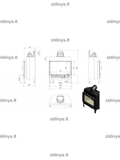 Židinys KRATKI Nadia 12 kw 4 Židinys KRATKI Nadia 12 kw 4